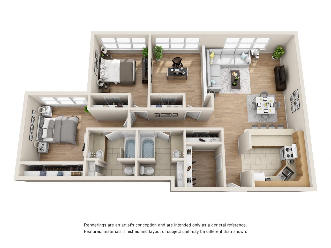 The View at Kessler Park Apartments C1 Floor Plan The View at Kessler Park Apartments C1 Floor Plan